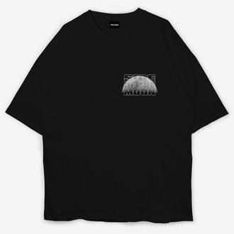 Dark Sıde Baskılı Oversize Siyah T-shirt