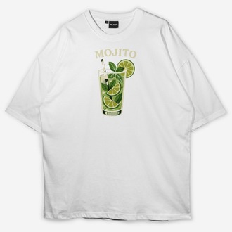 Mojito Baskılı Oversize T-shirt 