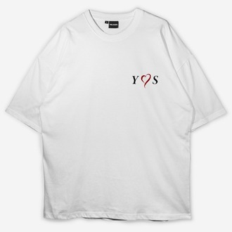 Kişiye özel Kalpli Baş harf Tasarım Baskılı Oversize T-shirt 