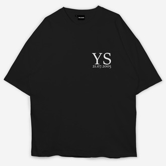 Kişiye özel Baş harfli Özel Tasarım Baskılı Oversize T-shirt 
