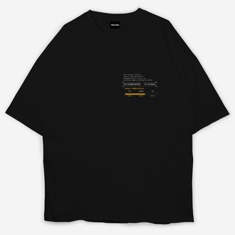 Venüs Baskılı Oversize Siyah T-shirt