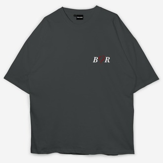 Kişiye özel Kalpli Baş harf Tasarım Baskılı Oversize T-shirt 