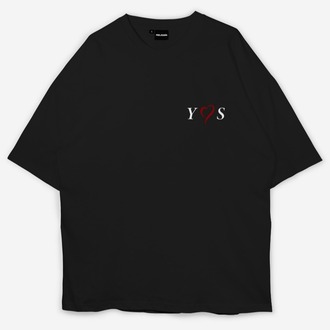 Kişiye özel Kalpli Baş harf Tasarım Baskılı Oversize T-shirt 