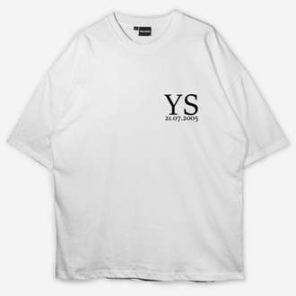 Kişiye özel Baş harfli Özel Tasarım Baskılı Oversize T-shirt 