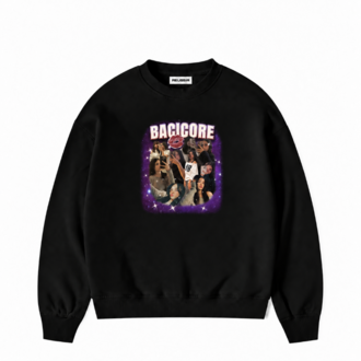Kişiye özel tasarım baskılı kapşonsuz oversize sweatshirt