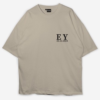 Kişiye özel Baş harfli Özel Tasarım Baskılı Oversize T-shirt 