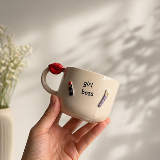 ‘Girl Boss’ El Yapımı Seramik Mug