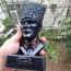atatürk heykeli, kalpaklı atatürk büstü siyah