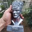 atatürk heykeli, kalpaklı atatürk büstü gümüş