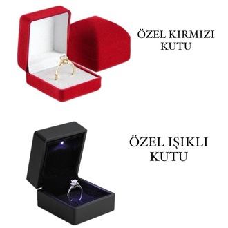 Gümüş Renk Kırmızı Kalp Şekil Lovely Yüzük