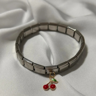 Italyan Charm Kirazlı Bileklik