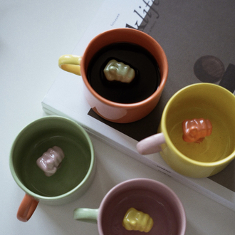 Stoneware Renkli Nah Fincan