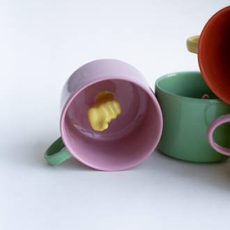 Stoneware Renkli Nah Fincan