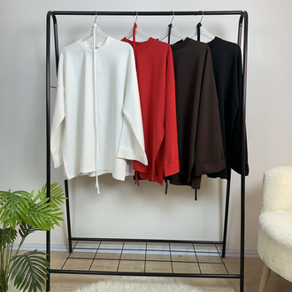 Kolu katlamalı sweatshirt
