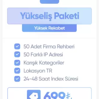 50 Adet Siteden Firma Rehberi Hizmeti ( 50 Farklı IP )