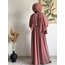 SOFT PEMBE HİRA ELBİSE/FERACE