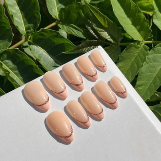 kalıcı oje french nail set