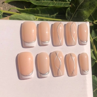 kalıcı oje french nail set 