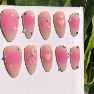 kalıcı oje taşlı ombre nail set
