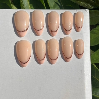 kalıcı oje french nail set