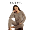 SLEPT. LEOPAR DESENLİ SÜET PİJAMA TAKIMI