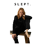 SLEPT. SİYAH KADİFE PİJAMA TAKIMI