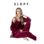 SLEPT. KIRMIZI ASKILI KADİFE PİJAMA TAKIMI