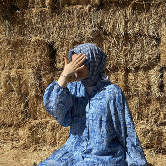 Şal desen elbise