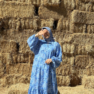 Şal desen elbise