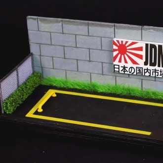 1/64 Parking Lot Diorama Display Case. (Araç Dahil Değildir)