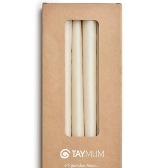 Beyaz Şamdan Mumu - 25cm