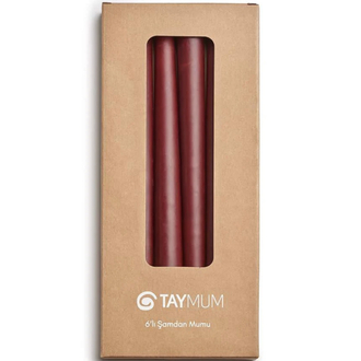 Bordo Şamdan Mumu - 25cm