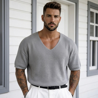Oversize V açık Yaka Triko