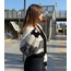 Black Slogan Cardigan (Kişiselleştirilebilir)
