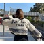 Black Slogan Cardigan (Kişiselleştirilebilir)