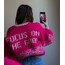 Pink Slogan Ceket