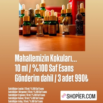 %100 Saf Esans / 3 adet / Mahallemizin Kokuları