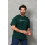 Erkek Baskılı T-Shirt Kısa Kol Bisiklet Yaka Regular Fit Rahat Kalıp Günlük Tişört - Çağla Yeşili