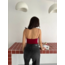 Derin Dekolte Askılı Body Sırt Dekolteli Şık Kolsuz Yazlık Bodysuit - Kırmızı