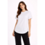 Basic T-Shirt Kısa Kol Bisiklet Yaka Oval Kesim Tişört - Beyaz
