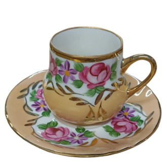 4 LÜ EL BOYAMA PORSELEN FİNCAN SET- NO 02