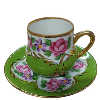4 LÜ EL BOYAMA PORSELEN FİNCAN SET- NO 02