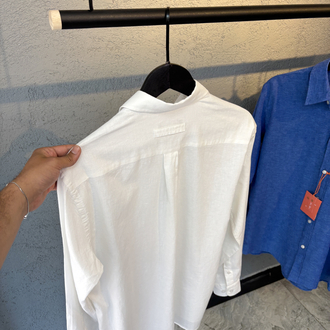 ZEGNA %100 Ham Keten Gömlek