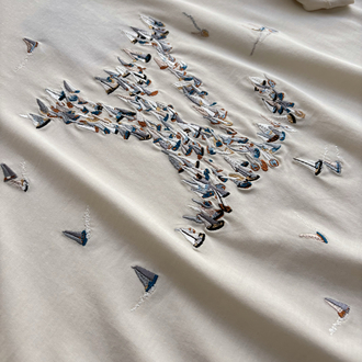 LOUISVUITTON Special Nakış Logo Tshirt 