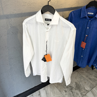 ZEGNA %100 Ham Keten Gömlek