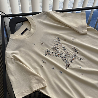 LOUISVUITTON Special Nakış Logo Tshirt 