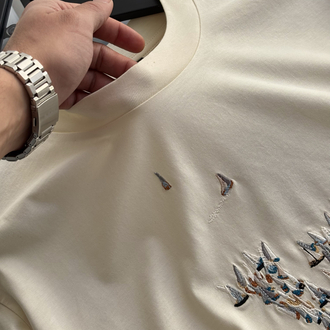 LOUISVUITTON Special Nakış Logo Tshirt 