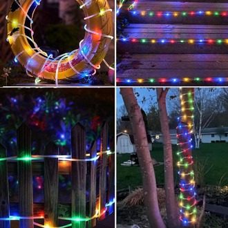 Solar Güneş Enerjili 10 Metre Neon RGB Şerit Flexible Dış Mekan Su Geçirmez