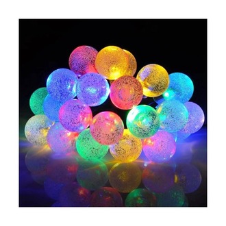 Mini Kristal Top Led 5 Metre 28 Led Dekoratif RGB Şık Işık Dizeleri Yılbaşı Ağacı