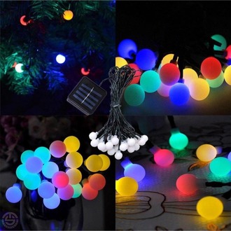 Solar 5 Metre 28 Led RGB Çok Renkli Boncuk Güneş Enerjili Led